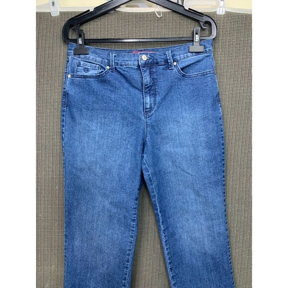 Gloria Vanderbilt Amanda Womens 14PS Blue Straight Leg Stretch Denim Jeans - Picture 9 of 10